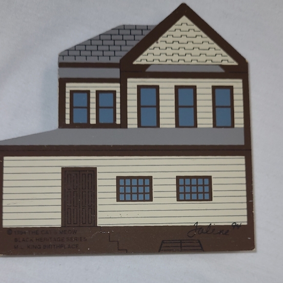 The Cat's Meow Decorative Wooden Shelf Sitter Set Of 4 Vintage Historical - Picture 9 of 13